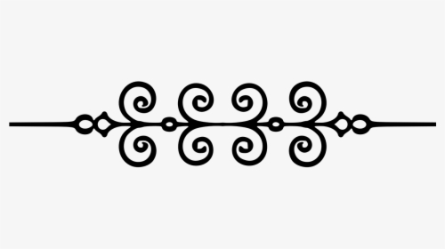 Divider, Flourish, Decorative, Ornamental, Abstract - Divider Black And White, HD Png Download, Free Download
