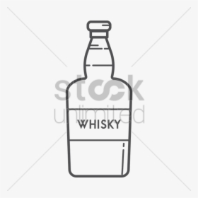 Whisky Clipart Alcohol Bottle - Easy Alcohol Bottle Drawing, HD Png Download, Free Download