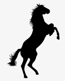 Mare Clipart Kuda - Standing Horse Silhouette Png, Transparent Png, Free Download