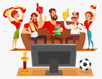 Illustration Watching A Football, HD Png Download, Free Download
