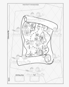 Ahoy Matey Treasure Map - Line Art, HD Png Download, Free Download