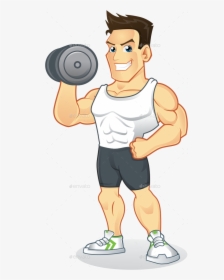 Gym Male Cartoon Png, Transparent Png, Free Download