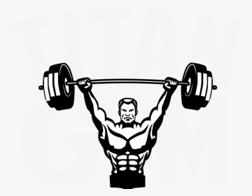 Titan Gym - Bodybuilder Vector With Weight, HD Png Download, Free Download