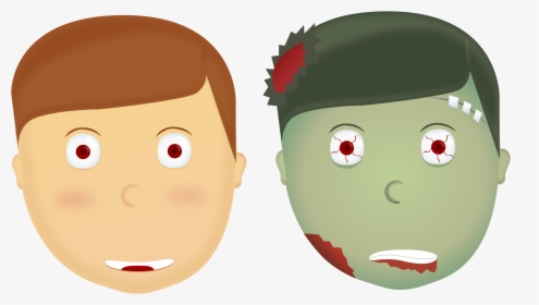 Normal / Zombie Clip Arts - Cartoon, HD Png Download, Free Download