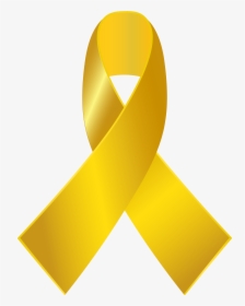 Awareness Ribbon Childhood Cancer Clip Art - Gold Cancer Ribbon Png, Transparent Png, Free Download