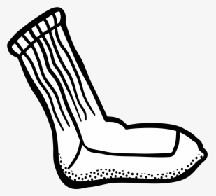 Lineart Clip Arts - Clip Art Black And White Sock, HD Png Download, Free Download