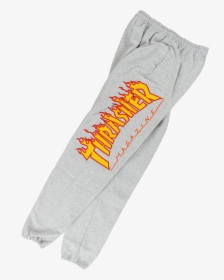 Thrasher Flame Sweatpants Grey - Sock, HD Png Download, Free Download