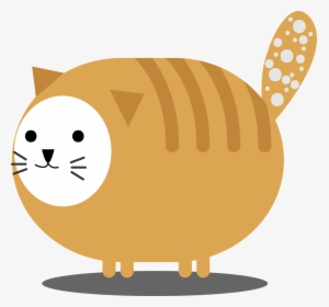 Whiskers Cat Tiger Clip Art - Cat Fat Vector, HD Png Download, Free Download