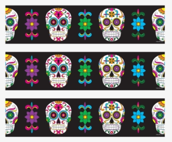 Photocake Edible Cake Banding - Day Of The Dead Border, HD Png Download, Free Download