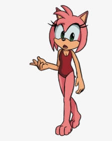 The Sonic Boom Version Of Amy Rose Wearing A Red One-piece - Amy Rose Bikini Sonic Boom, HD Png Download, Free Download