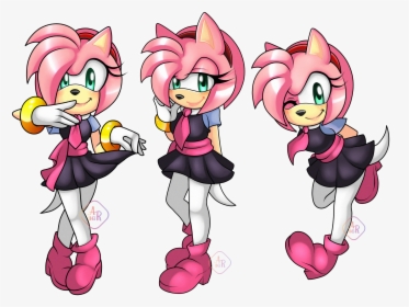 Ler Ar Cartoon Clip Art Fictional Character - Amy Rose Sonic X, HD Png Download, Free Download