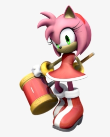 Amy Rose 3d By Fentonxd-d4pgcxh - Amy Rose With Her Hammer, HD Png Download, Free Download