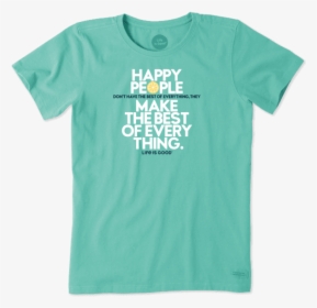 Women"s Happy People Crusher Tee - Active Shirt, HD Png Download, Free Download