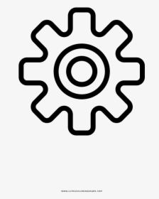 Gear Coloring Pages - Setting Icon Png, Transparent Png, Free Download