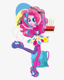 Pinkie Pie Rainbow Rocks Character Bio Art - My Little Pony Equestria Girl Rainbow Rocks Pinkie, HD Png Download, Free Download
