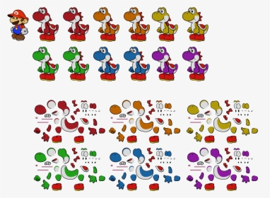 Mario Yoshi Sprite , Png Download - Paper Mario Fruit Shake Daisy, Transparent Png, Free Download