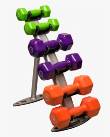 Vinyl Dumbbell Rack - Dumbbell With Rack Small Weight, HD Png Download, Free Download