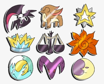 Transparent Dawn Clipart - Pokemon Sun And Moon All Badges, HD Png Download, Free Download
