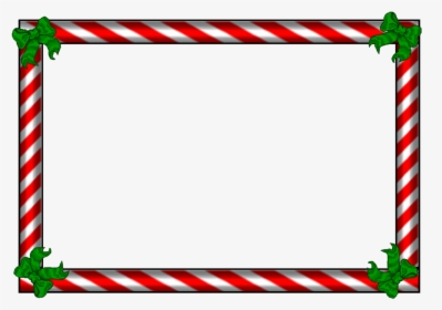 Candy Cane Border Transparent Background Clipart , - Candy Cane Clipart Frame, HD Png Download, Free Download