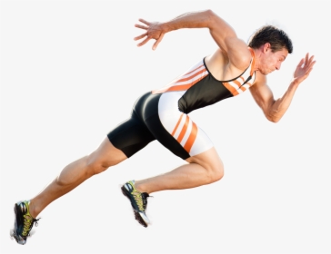 Athlete Running On Field Track - Runner Transparent Background, HD Png Download, Free Download