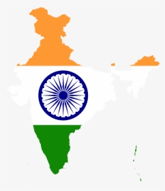 India Map Flag Clip Arts - India Flag Map Png, Transparent Png, Free Download