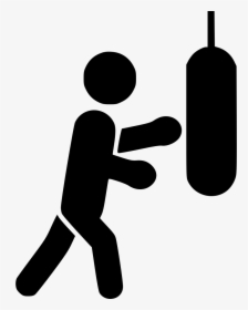 Athlete Boxing Competition Fight Jab - Boxing Icon Png, Transparent Png, Free Download