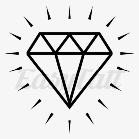 traditional diamond tattoo outline