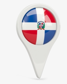 Round Pin Icon - Flag Of The Dominican Republic, HD Png Download, Free Download