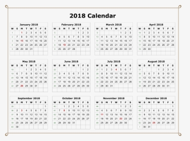 Png Transparent Images - 12 Month 2020 Calendar Printable, Png Download, Free Download