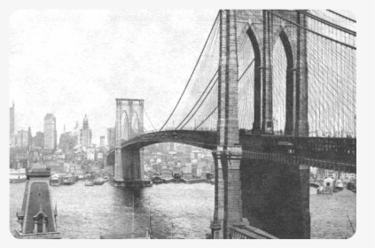 Brooklyn Bridge Over East River And Surrounding Ar - Suspension Bridge, HD Png Download, Free Download