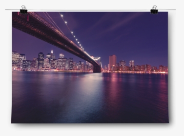 Brooklyn Bridge Nyc Long Exposure - New York Night Wallpaper Macbook Air, HD Png Download, Free Download