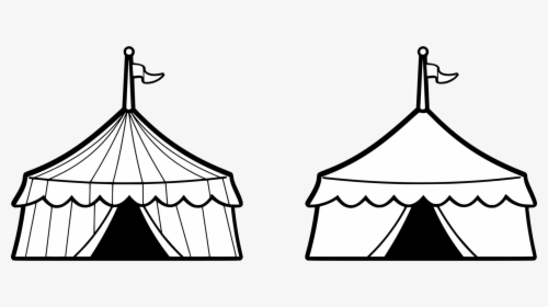 Carnival Png Black And White - Black And White Circus Tent Clipart, Transparent Png, Free Download