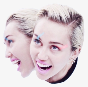 Clip Art Her Eyebrow Paper Hair - Miley Cyrus Face Png, Transparent Png, Free Download