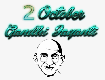 2 October Gandhi Jayanti Png Free Download - Gandhi Vector, Transparent Png, Free Download