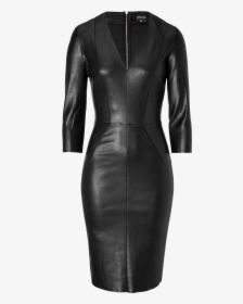 Jitrois Black Leather Dress Front Back Views - Robe En Cuir Jitrois, HD ...