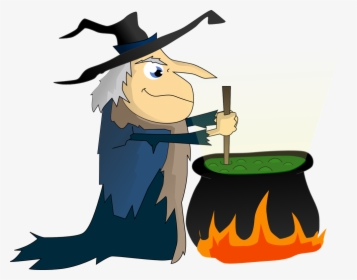 Free To Use Public Domain Witch Clip Art - Witch And Her Cauldron, HD Png Download, Free Download