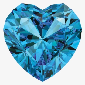 Blue Heart - Blue Crystal Heart Png, Transparent Png, Free Download