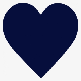 Navy Heart Navy Blue Love Heart- - Dark Blue Heart Emoji, HD Png Download, Free Download
