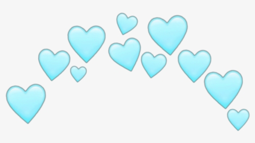 #lightblue #blue #heart #hearts #blueheart #bluehearts - Baby Blue Heart Crown, HD Png Download, Free Download