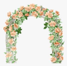 Clip Black And White Arch Vector Floral - Flower Arch Png, Transparent Png, Free Download