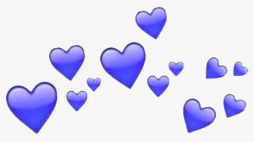 Blue Hearts Heart Crowns Heartcrown Tumblr Freetoedit - Corazones Png Emoji, Transparent Png, Free Download