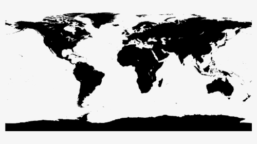 Globe Map Black White, HD Png Download, Free Download