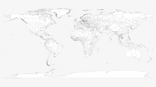 World Map Blank No Borders, HD Png Download, Free Download
