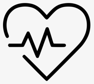 Heart Pulse - Black And White Heart Pulse, HD Png Download, Free Download