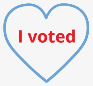 I Voted Png - Heart, Transparent Png, Free Download