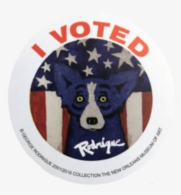 Blue Dog Sticker - Blue Dog Voted Sticker, HD Png Download, Free Download