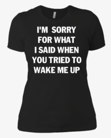 Im Sorry For What I Said When You Tried To Wake Me - Girl Loves Donnie Wahlberg T Shirt, HD Png Download, Free Download