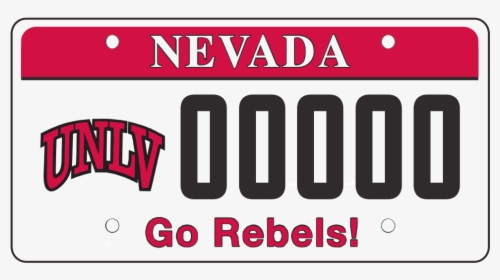 Image Of A License Plate With Unlv And The Text "go - Nevada Unlv License Plate, HD Png Download, Free Download