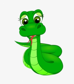 Snake With Eyelashes Cartoon Clipart , Png Download - Snake With Eyelashes, Transparent Png, Free Download
