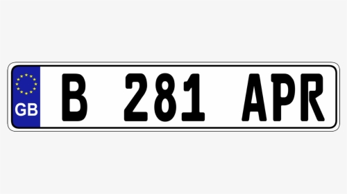 United Kingdom/great Britain - European License Plate Png, Transparent Png, Free Download